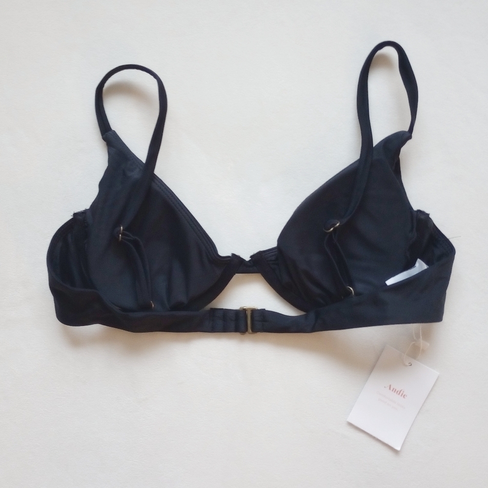 Andie▪️Sicily Black Bikini Swim Top - Picture 4 of 8